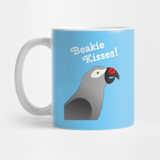 African Grey Parrot Beakie Kisses Mug